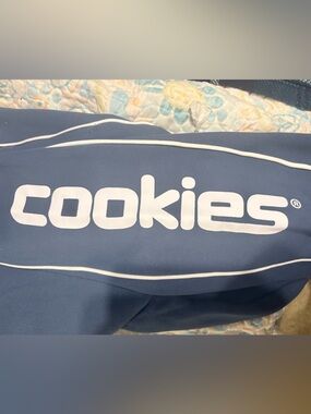 Cookies Logo Navy Sweatpants with White Graphic